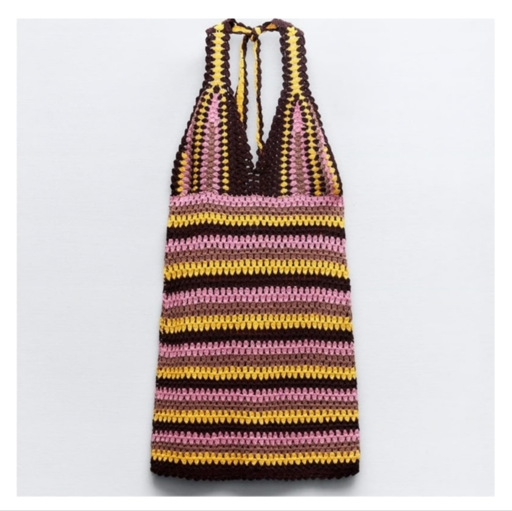 🆕️ Zara Crochet Halter Dress - Picture 4 of 4